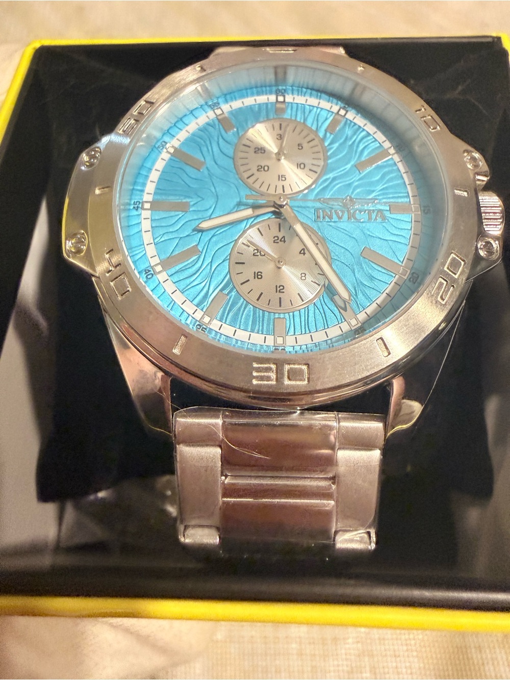Invicta Speedway Axelor Men's Watch Tiffany Blue Dial - 45mm, Steel (50354)